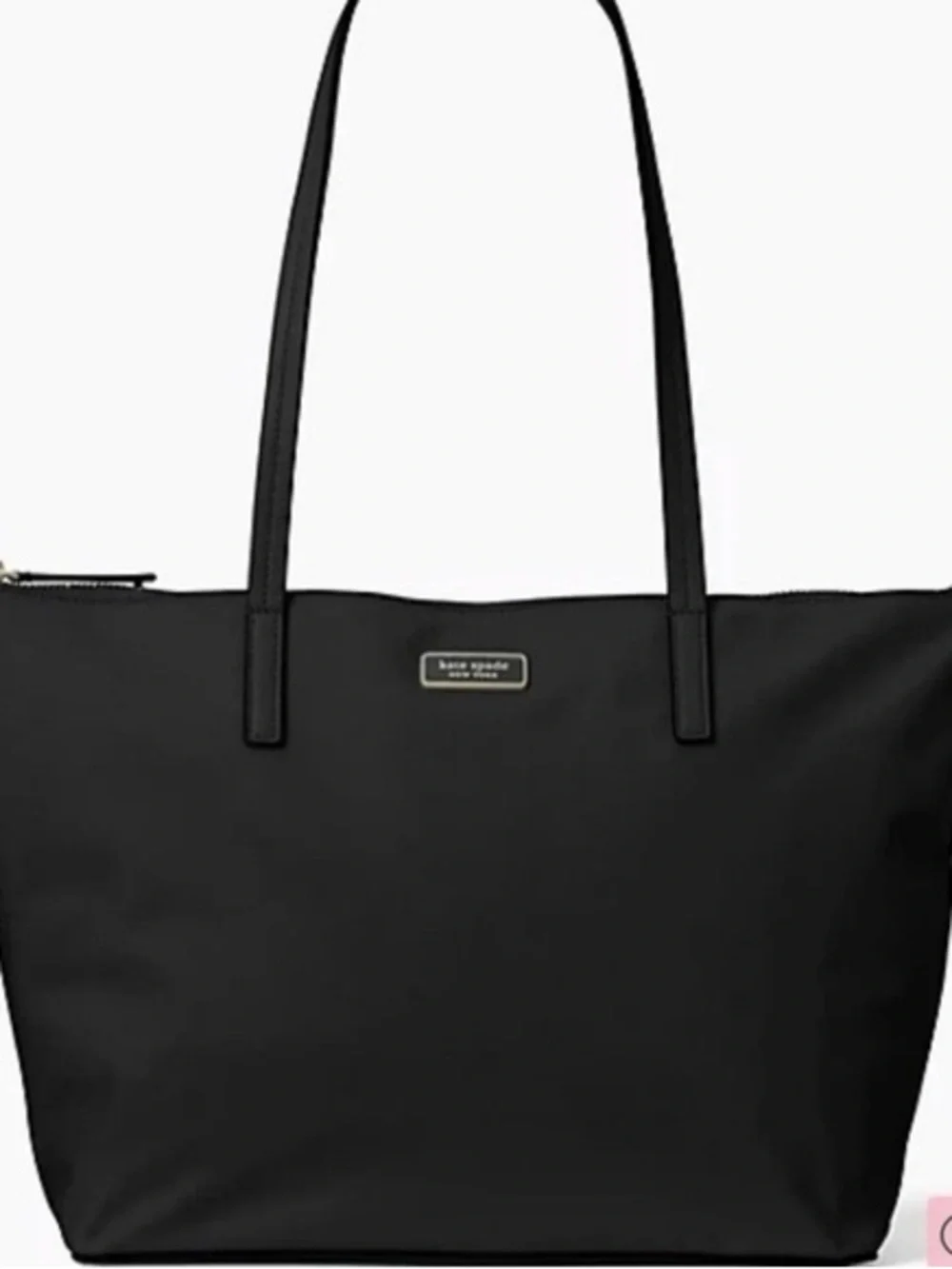 Kate Spade Outlet Hayden Top Zip Tote — Black Nylon